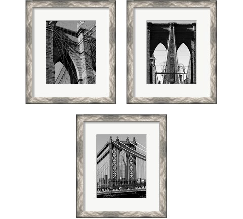 Bridges of NYC 3 Piece Framed Art Print Set by Jeff Pica