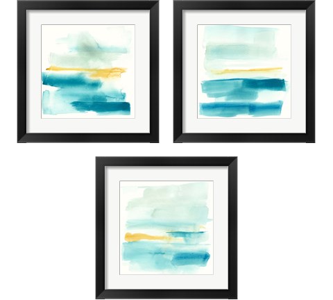 Liquid Horizon 3 Piece Framed Art Print Set by Jennifer Goldberger