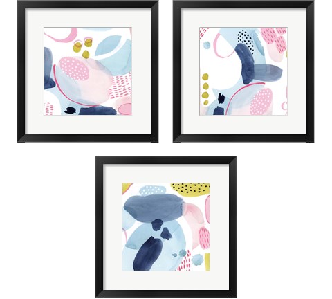 Frolic Form 3 Piece Framed Art Print Set by Grace Popp