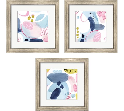 Frolic Form 3 Piece Framed Art Print Set by Grace Popp