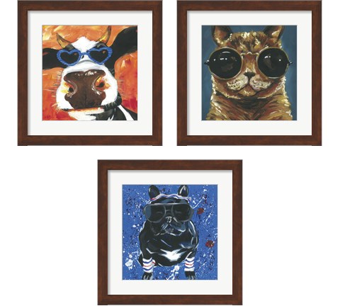 Dapper Animal 3 Piece Framed Art Print Set by Jennifer Rutledge