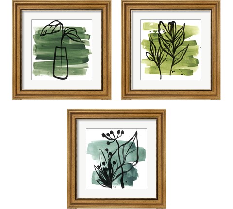 Tropical Sumi-e 3 Piece Framed Art Print Set by June Erica Vess