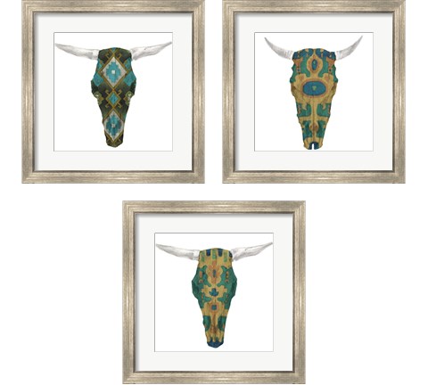 Day of the Dead Skull Mount 3 Piece Framed Art Print Set by Studio W