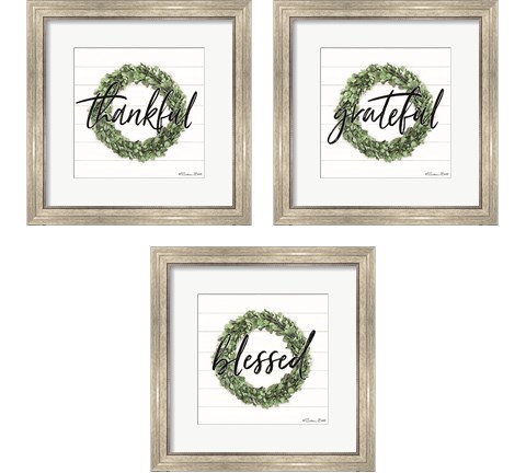 Blessed & Grateful 3 Piece Framed Art Print Set by Susan Ball