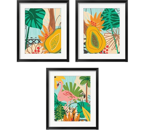 Graphic Jungle 3 Piece Framed Art Print Set by June Erica Vess