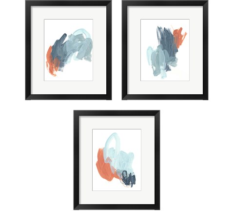 Blaze  3 Piece Framed Art Print Set by June Erica Vess