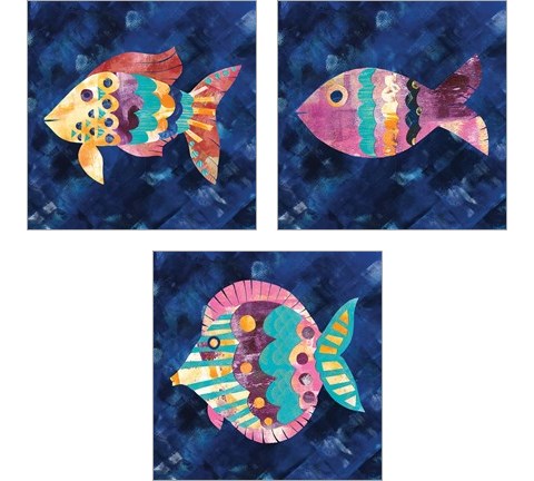 Boho Reef  3 Piece Art Print Set by Wild Apple Portfolio