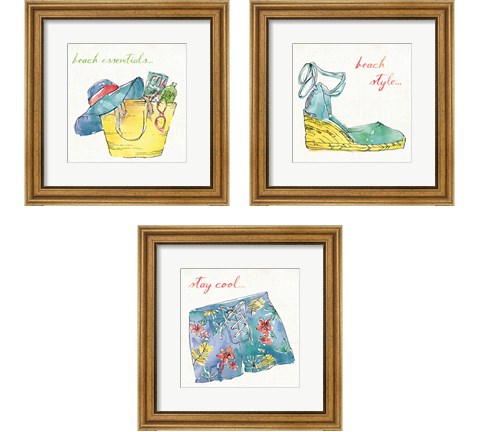 Surfs Up 3 Piece Framed Art Print Set by Anne Tavoletti