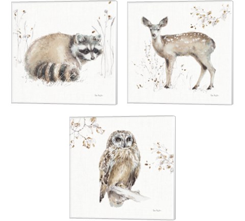 A Woodland Walk 3 Piece Canvas Print Set by Lisa Audit