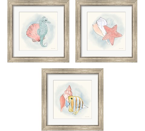 Sea Life 3 Piece Framed Art Print Set by Sara Zieve Miller