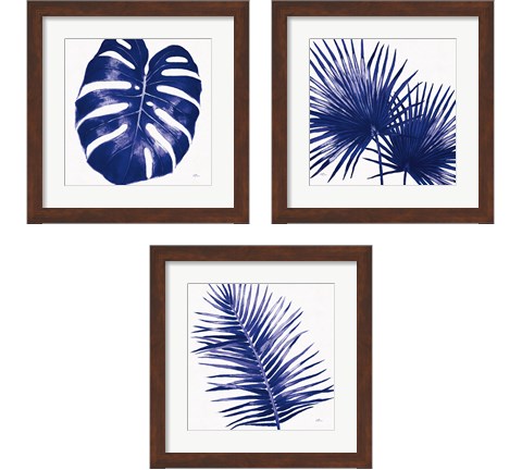 Welcome to Paradise Indigo 3 Piece Framed Art Print Set by Janelle Penner