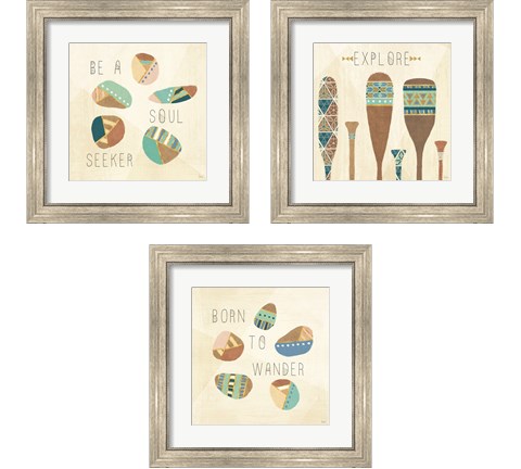 Outdoor Geo 3 Piece Framed Art Print Set by Veronique Charron