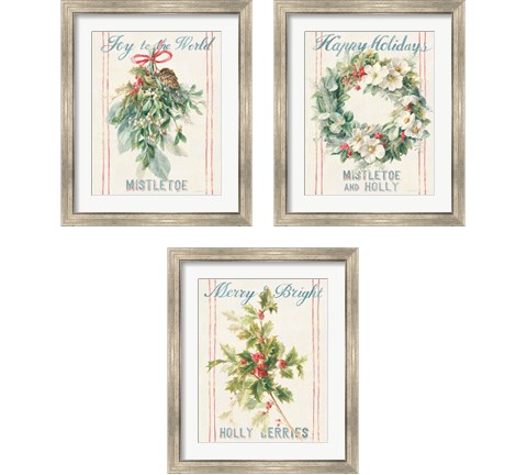 Floursack Holiday Bright 3 Piece Framed Art Print Set by Danhui Nai