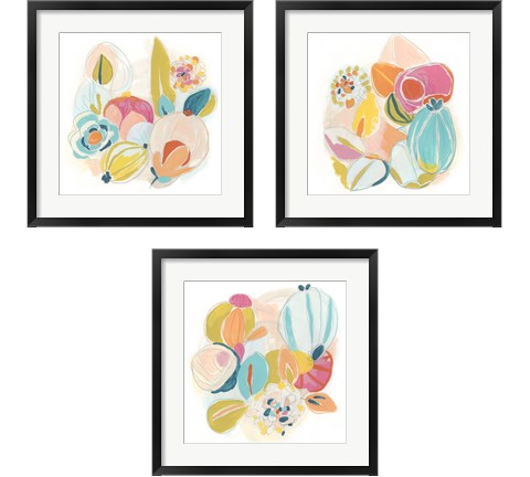 Floral Vibe 3 Piece Framed Art Print Set by June Erica Vess