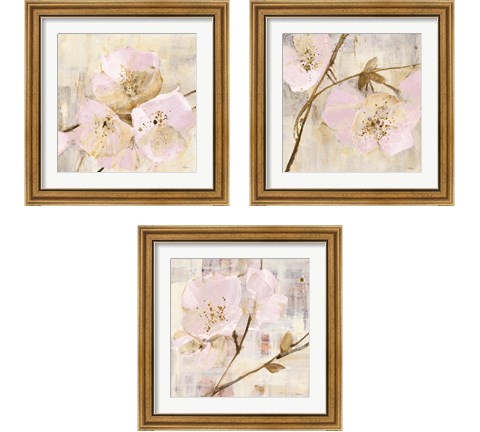 Elegance Pink 3 Piece Framed Art Print Set by Albena Hristova