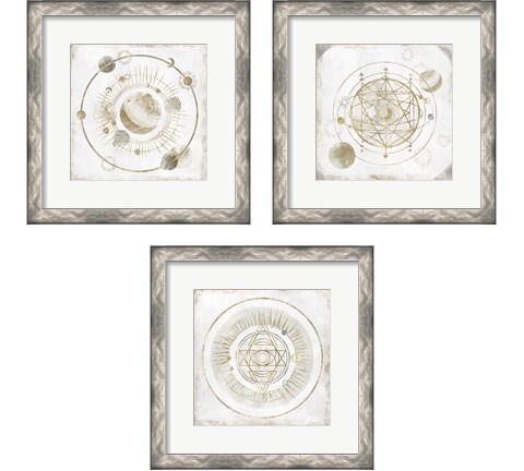 Golden Galaxy 3 Piece Framed Art Print Set by Isabelle Z