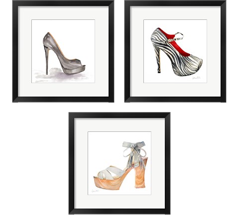 Pretty Stiletto 3 Piece Framed Art Print Set by Lanie Loreth