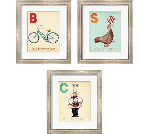 Learning  3 Piece Framed Art Print Set by Elizabeth Medley