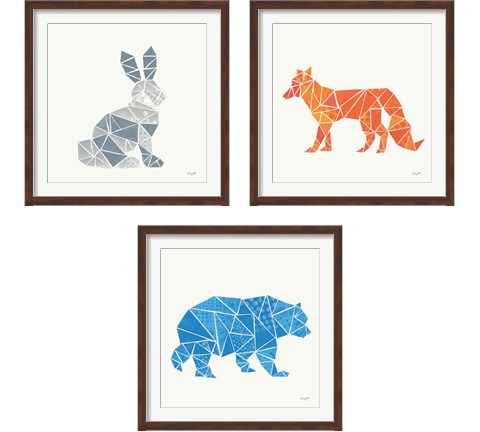 Geometric Animal 3 Piece Framed Art Print Set by Courtney Prahl