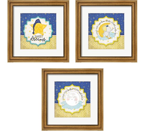 Kid's Classic Bedtime 3 Piece Framed Art Print Set by Jennifer Pugh