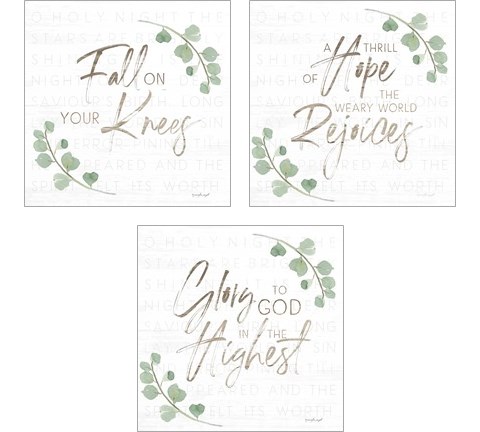 Green Motivational 3 Piece Art Print Set by Jennifer Pugh