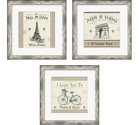 Paris Farmhouse 3 Piece Framed Art Print Set by Pela Studio