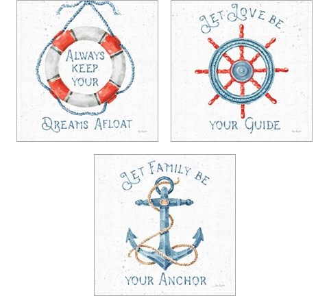 Nautical Life 3 Piece Art Print Set by Lisa Audit