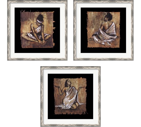 Soulful Grace 3 Piece Framed Art Print Set by Monica Stewart