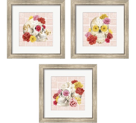 Fiesta de la Vida Muertos 3 Piece Framed Art Print Set by Grace Popp