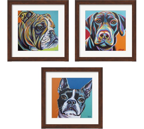 Dog Friend 3 Piece Framed Art Print Set by Carolee Vitaletti