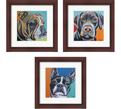 Dog Friend 3 Piece Framed Art Print Set by Carolee Vitaletti