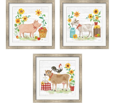 Farm Market  3 Piece Framed Art Print Set by Mary Urban