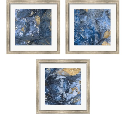 Gilded Indigo 3 Piece Framed Art Print Set by Jarman Fagalde