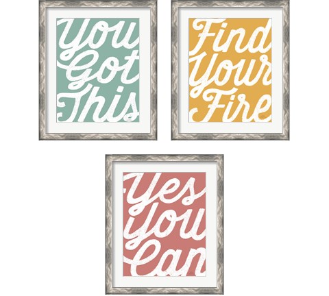 Positivity 3 Piece Framed Art Print Set by Laura Marshall