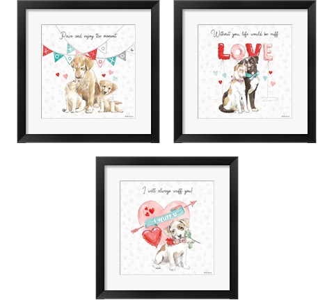 Paws of Love 3 Piece Framed Art Print Set by Beth Grove