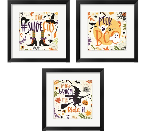 Witchy Fun 3 Piece Framed Art Print Set by Mollie B.