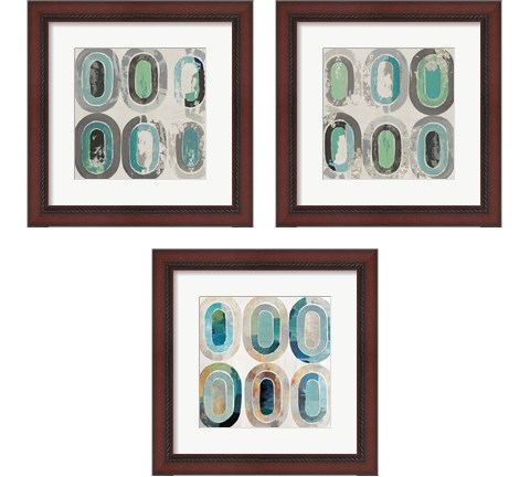 Concentric Emotion 3 Piece Framed Art Print Set by Tom Reeves