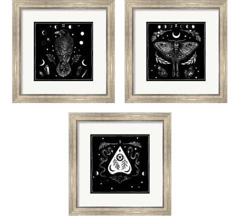 All Hallows Eve Sq no Words 3 Piece Framed Art Print Set by Sara Zieve Miller