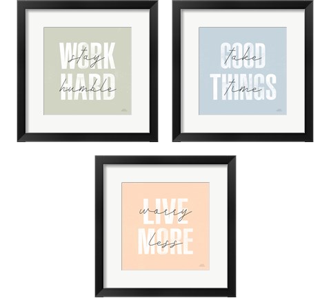 Morning Affirmations 3 Piece Framed Art Print Set by Laura Marshall