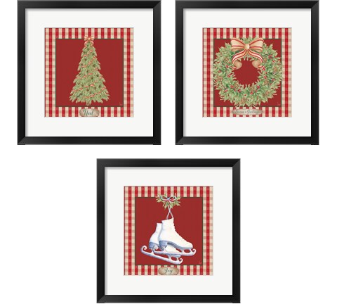 Hometown Christmas 3 Piece Framed Art Print Set by Andi Metz