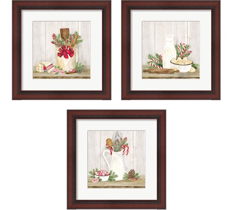 Christmas Kitchen 3 Piece Framed Art Print Set by Tara Reed