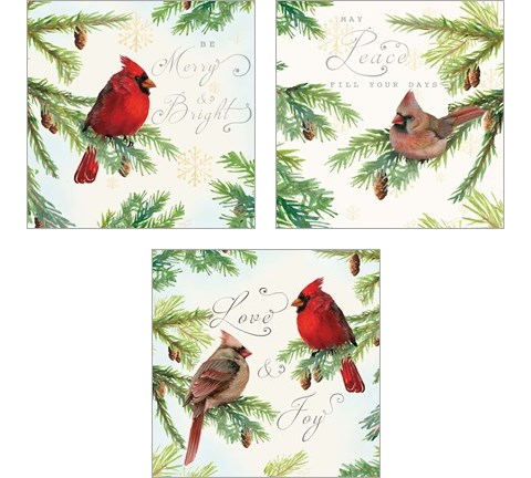 Christmas Blessings 3 Piece Art Print Set by Marie-Elaine Cusson