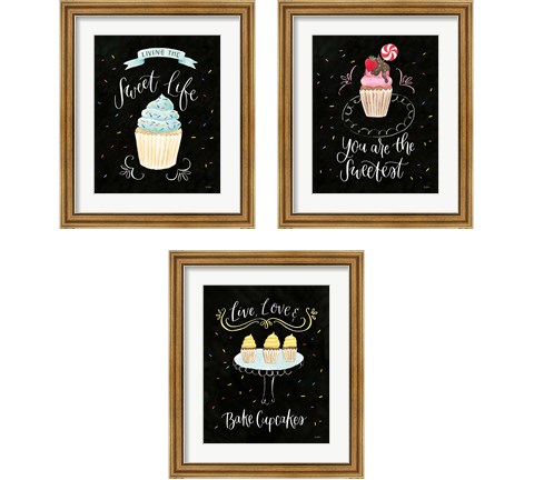 Sweet Life Dark 3 Piece Framed Art Print Set by Jenaya Jackson