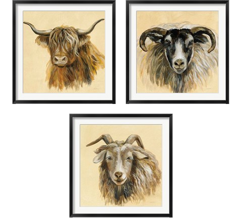 Highland Animal 3 Piece Framed Art Print Set by Silvia Vassileva