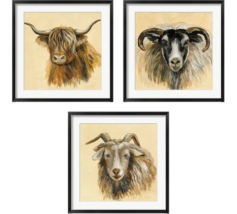 Highland Animal 3 Piece Framed Art Print Set by Silvia Vassileva