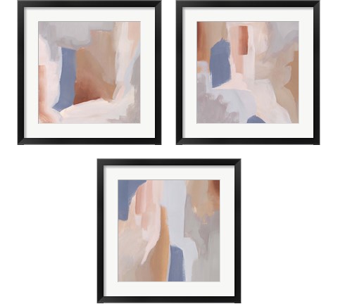 Clay Blush 3 Piece Framed Art Print Set by Grace Popp