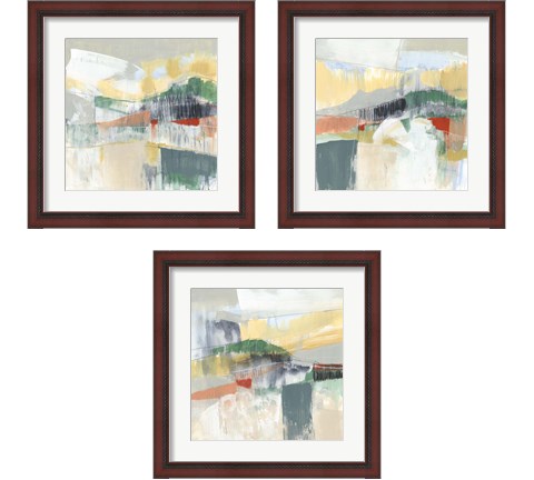 Abstracted Mountainscape 3 Piece Framed Art Print Set by Jennifer Goldberger