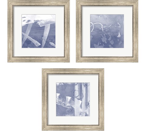 Indigo Rule 3 Piece Framed Art Print Set by Megan Meagher