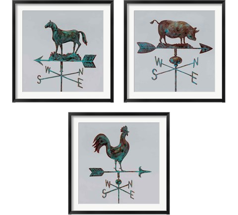 Rural Relic Horse 3 Piece Framed Art Print Set by Arnie Fisk