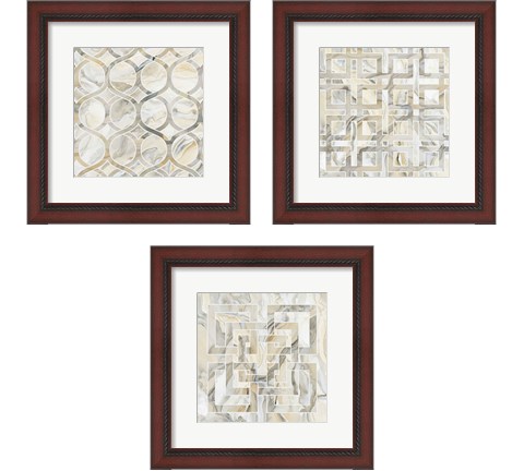 Onyx 3 Piece Framed Art Print Set by Debbie Banks